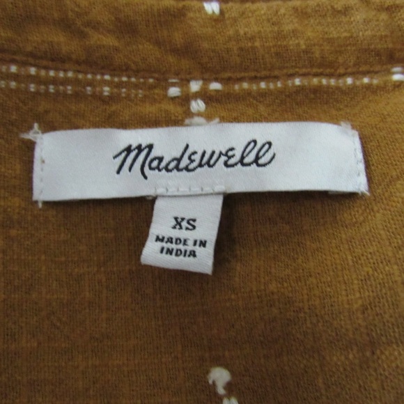Madewell Lakeline Popover Shirttail Top XS - Picture 9 of 9